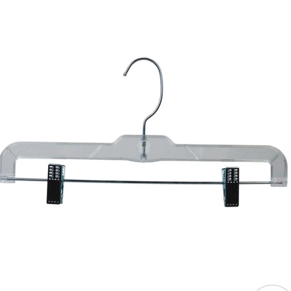 Heavy-Duty 14” Pant Hangers Lot of 50 | Retail Display Style | Clear